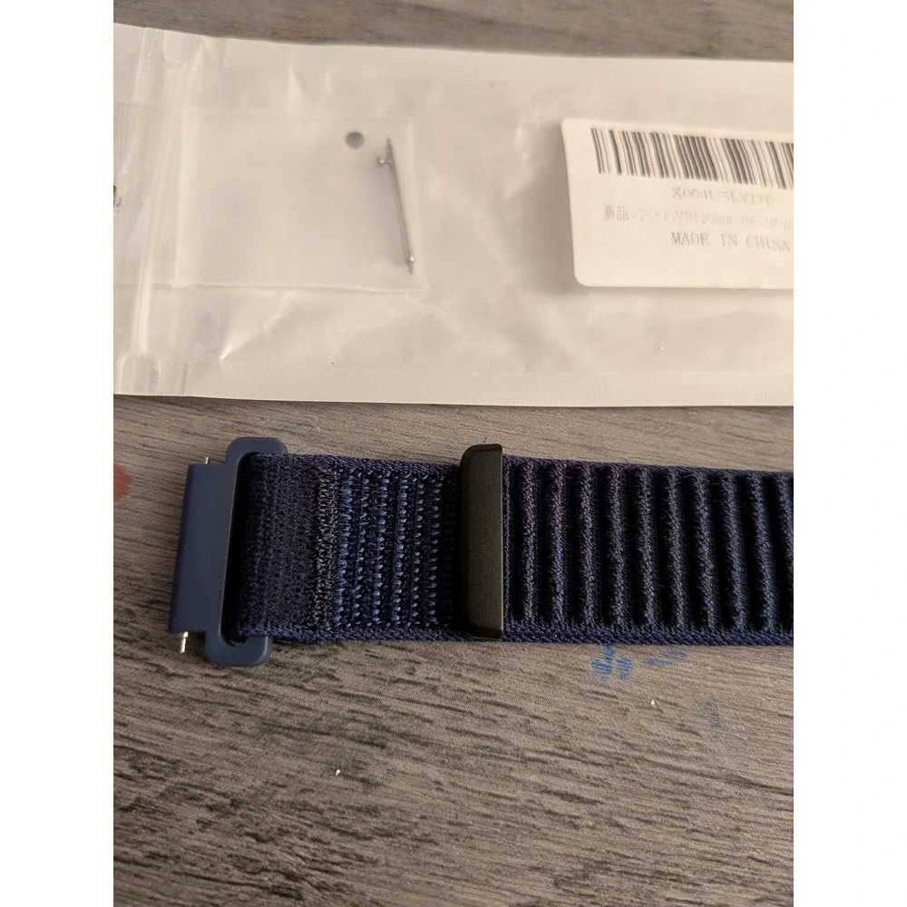 Zocovin 20mm Alpine Loop Watch Band Navy Blue Nylon Strap Mens Women NEW